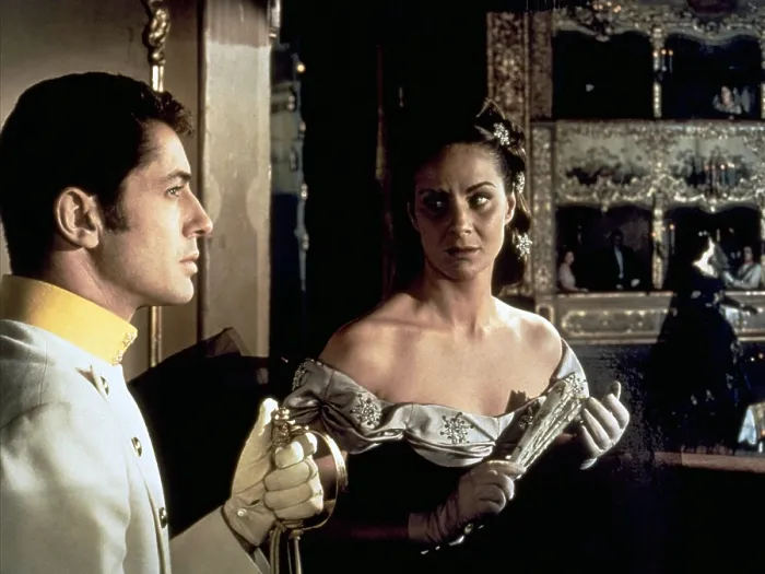 Framed Print : SENSO, from left: Farley Granger, Alida Valli, 1954 Framed Print : SENSO, from left: Farley Granger, Alida Valli, 1954