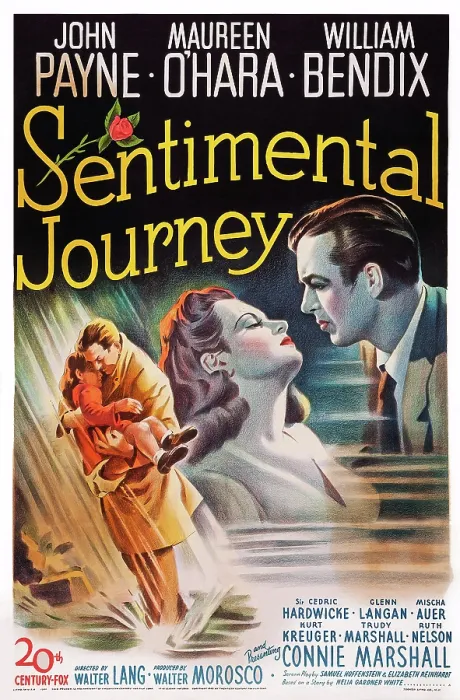 Framed Print : SENTIMENTAL JOURNEY, US poster art, From left: Maureen O'Hara, John Payne, 1946. TM & Copyright 20th Century Fox Film Corp. All rights reserved /  Courtesy: Everett Collection