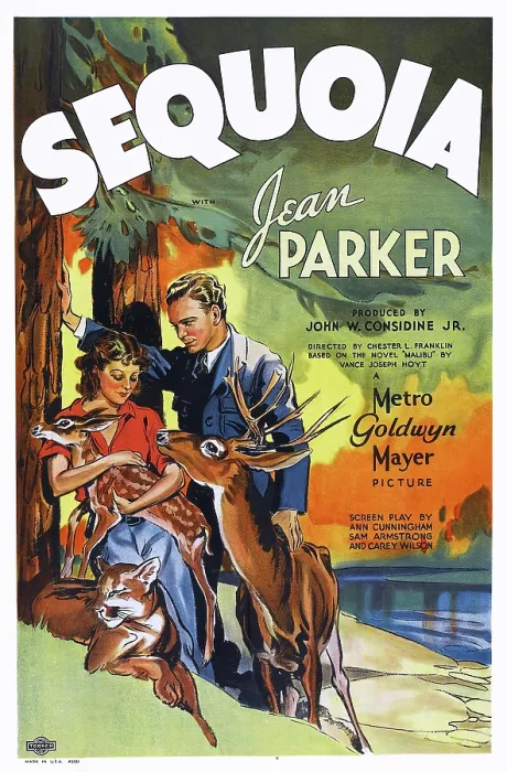Framed Print : SEQUOIA, US poster art, from right: Jean Parker, Russell Hardie, 1934