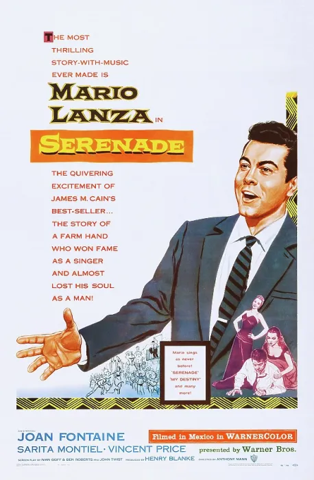 Framed Print : SERENADE, US poster art, Mario Lanza, 1956