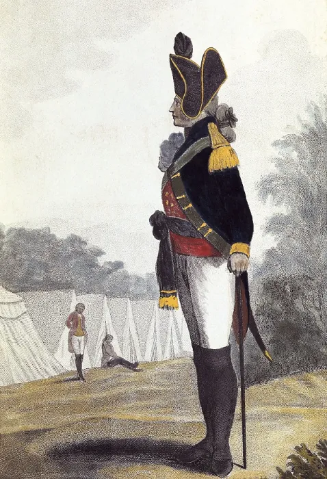 Framed Print : Sergeant of the English infantry. Engraving. AISA / Everett Collection (35)**US SALES ONLY**