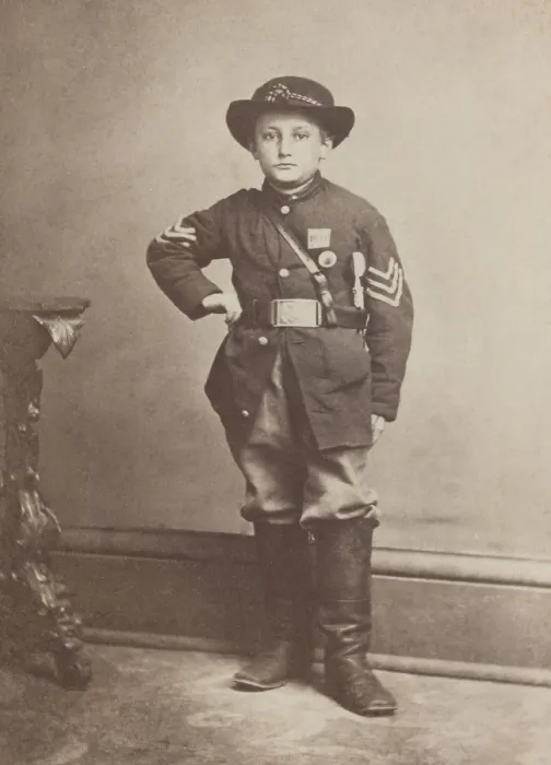 Framed Print : Sergeant Johnny Clem in 1863, after the Battle of Chickamauga