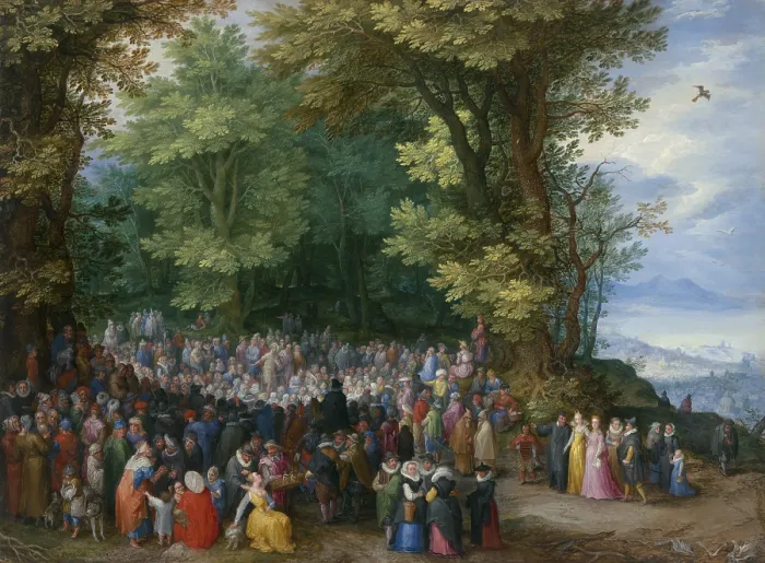 Framed Print : The Sermon on the Mount, by Jan Brueghel the Elder, 1898, Flemish painting, oil on copper Framed Print : The Sermon on the Mount, by Jan Brueghel the Elder, 1898, Flemish painting, oil on copper