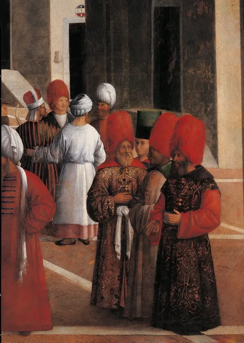 Framed Print : Sermon of St Mark in Alexandria, by Giovanni Bellini, Gentile Bellini, 1504 - 1507 about, 16th Century, oil on canvas, cm 347 x 770 - Italy, Lombardy, Milan, Brera Art Gallery Framed Print : Sermon of St Mark in Alexandria, by Giovanni Bellini, Gentile Bellini, 1504 - 1507 about, 16th Century, oil on canvas, cm 347 x 770 - Italy, Lombardy, Milan, Brera Art Gallery