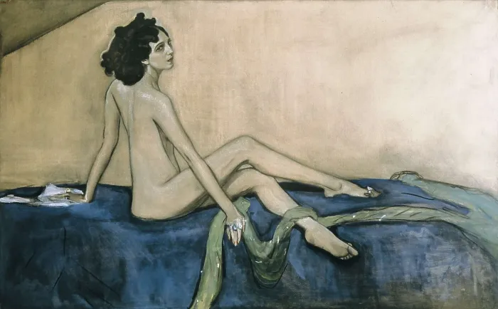 Framed Print : SEROV, Valentin Alexandrovich (1865-1911). Portrait of Ida Rubinstein. 1910. Tempera and charcoal on canvas. Painting. RUSSIA. Saint Petersburg. State Russian Museum