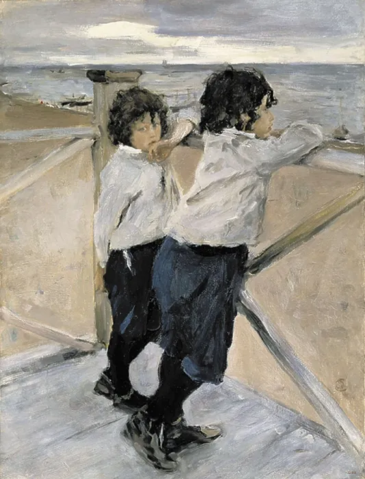 Framed Print : SEROV, Valentin Alexandrovich (1865-1911). Children. 1899. Oil on canvas. RUSSIA. Saint Petersburg. State Russian Museum. AISA / Everett Collection**US SALES ONLY**