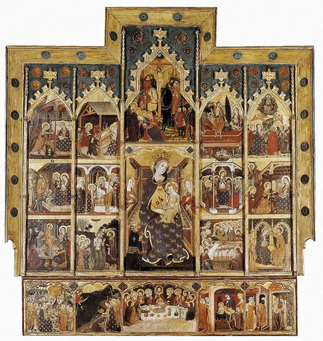 Framed Print : SERRA, Jaume (1358-1397); SERRA, Pere (1343-1406). Altarpiece of the Virgin. 1362 - 1375. Tempera on wood. SPAIN. Barcelona. National Art Museum of Catalonia. Proc: SPAIN Framed Print : SERRA, Jaume (1358-1397); SERRA, Pere (1343-1406). Altarpiece of the Virgin. 1362 - 1375. Tempera on wood. SPAIN. Barcelona. National Art Museum of Catalonia. Proc: SPAIN