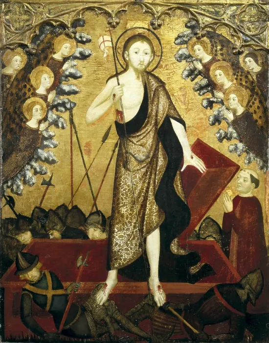 Framed Print : SERRA, Jaume (1358-1397); SERRA, Jaume (1358-1397). Resurrection of Christ; Resurrection of Christ. Altarpiece of the Holy Sepulchre. Catalan school. International gothic Framed Print : SERRA, Jaume (1358-1397); SERRA, Jaume (1358-1397). Resurrection of Christ; Resurrection of Christ. Altarpiece of the Holy Sepulchre. Catalan school. International gothic