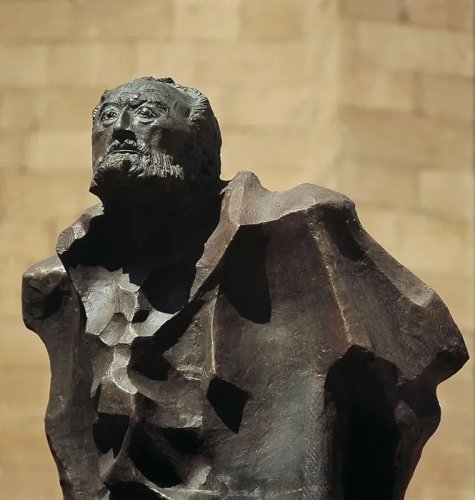 Framed Print : SERRANO AGUILAR, Pablo (1908-1985). Monument of Unamuno. 1968. SPAIN. Salamanca. Detail of the monument. Sculpture on bronze Framed Print : SERRANO AGUILAR, Pablo (1908-1985). Monument of Unamuno. 1968. SPAIN. Salamanca. Detail of the monument. Sculpture on bronze