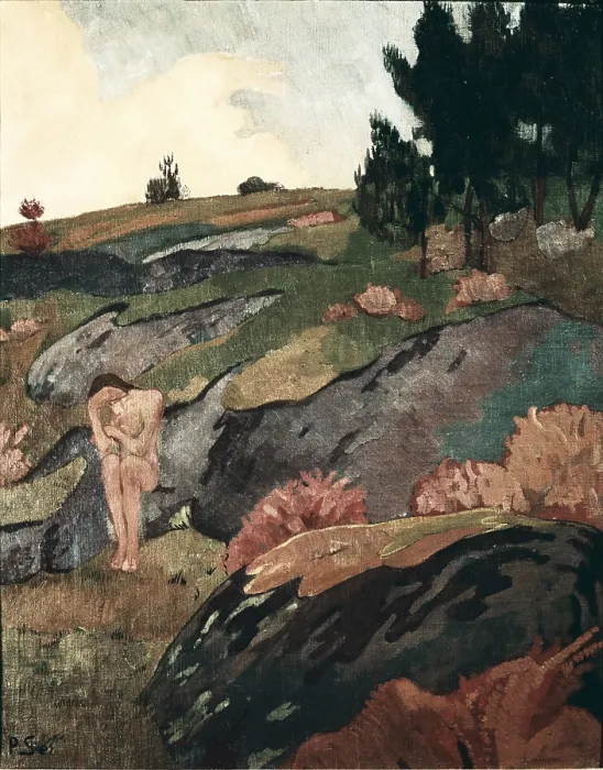 Framed Print : SeRUSIER, Paul (1864-1927). Breton Eve or Melancholy. 1890. Symbolism. Les Nabis. Oil on canvas. FRANCE. Paris. Musee d'Orsay (Orsay Museum) Framed Print : SeRUSIER, Paul (1864-1927). Breton Eve or Melancholy. 1890. Symbolism. Les Nabis. Oil on canvas. FRANCE. Paris. Musee d'Orsay (Orsay Museum)