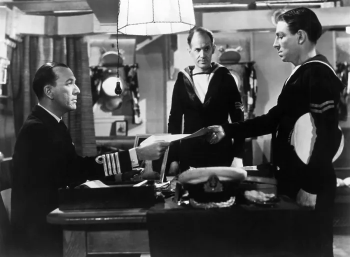 Framed Print : IN WHICH WE SERVE, Noel Coward (left), 1942 Framed Print : IN WHICH WE SERVE, Noel Coward (left), 1942