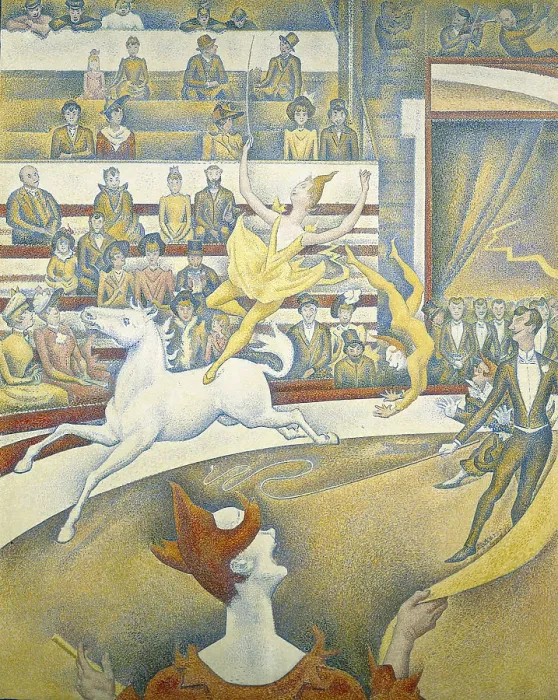 Framed Print : SEURAT, Georges (1859-1891). The Circus. 1891. Work begun by Seurat but finished by his friends. Pointillism. Oil on canvas. FRANCE. Paris. Muse d'Orsay (Orsay Museum) Framed Print : SEURAT, Georges (1859-1891). The Circus. 1891. Work begun by Seurat but finished by his friends. Pointillism. Oil on canvas. FRANCE. Paris. Muse d'Orsay (Orsay Museum)