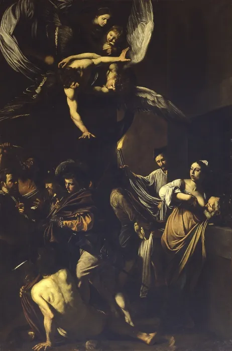 Framed Print : Seven Acts of Mercy, by Michelangelo Merisi also known as Caravaggio, 1606 - 1607, 17th Century, oil on canvas, 390 x 260 cm - Italy, Campania, Naples Framed Print : Seven Acts of Mercy, by Michelangelo Merisi also known as Caravaggio, 1606 - 1607, 17th Century, oil on canvas, 390 x 260 cm - Italy, Campania, Naples