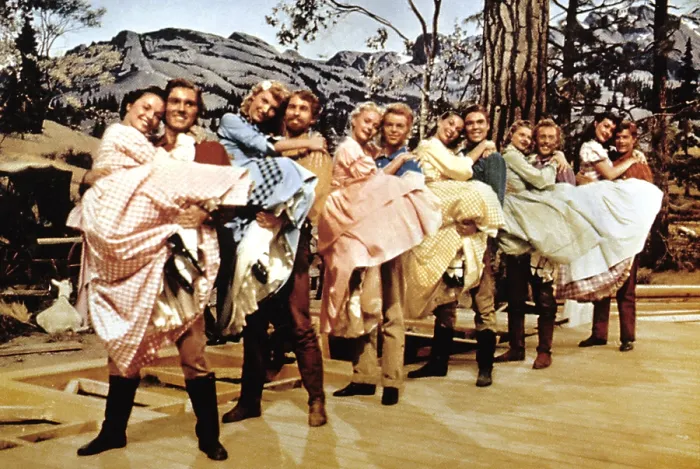 Framed Print : SEVEN BRIDES FOR SEVEN BROTHERS, Betty Carr, Tommy Rall, Ruta Kilmonis, Matt Mattox, Nancy Kilgas, Russ Tamblyn, Virginia Gibson, Jacques D'Amboise, Norma Doggett, Mark Platt Framed Print : SEVEN BRIDES FOR SEVEN BROTHERS, Betty Carr, Tommy Rall, Ruta Kilmonis, Matt Mattox, Nancy Kilgas, Russ Tamblyn, Virginia Gibson, Jacques D'Amboise, Norma Doggett, Mark Platt