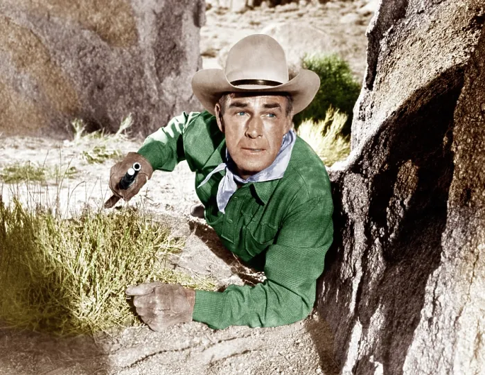 Framed Print : SEVEN MEN FROM NOW, Randolph Scott, 1956