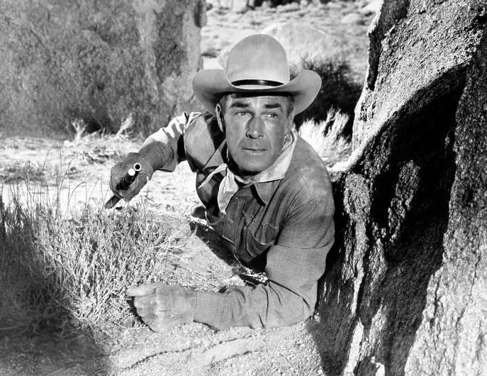 Framed Print : SEVEN MEN FROM NOW, Randolph Scott, 1956