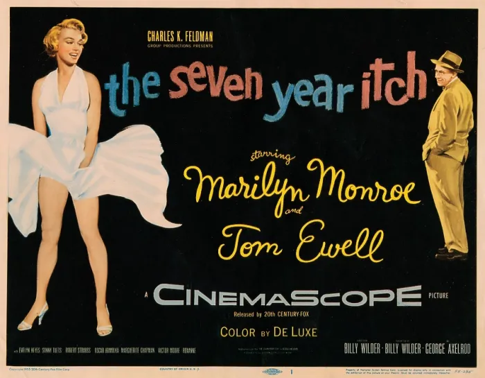 Framed Print : THE SEVEN YEAR ITCH, Marilyn Monroe, Tom Ewell, 1955, TM & Copyright 20th Century Fox Film Corp. All rights reserved