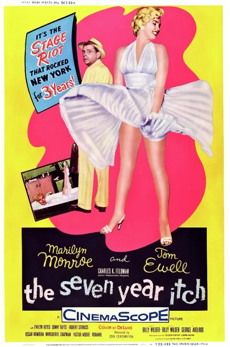 Framed Print : THE SEVEN YEAR ITCH, Tom Ewell, Marilyn Monroe, 1955. TM and Copyright 20th Century-Fox Film Corp. All Rights Reserved. Courtesy: Everett Collection