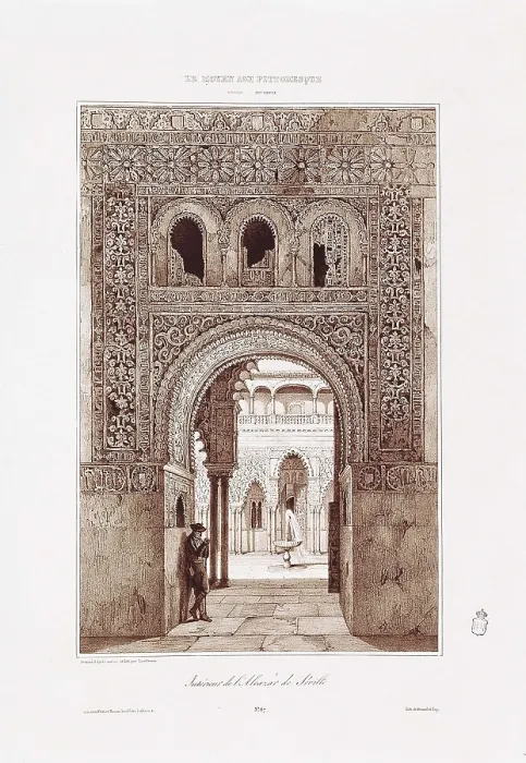 Framed Print : Sevilla (19th c.). Interior of the Alczar. Litography. SPAIN. Madrid. National Library. AISA / Everett Collection**US SALES ONLY** Framed Print : Sevilla (19th c.). Interior of the Alczar. Litography. SPAIN. Madrid. National Library. AISA / Everett Collection**US SALES ONLY**