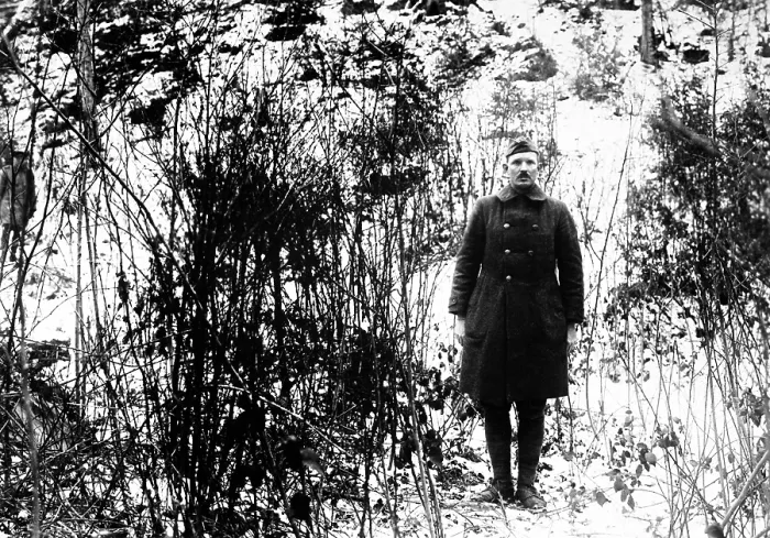 Framed Print : Sgt. Alvin C. York standing in front of hill where he, with the aid of 17 men, captured 132 German prisoners on Oct. 8, 1918. Argonne Forest near Carnay, Ardennes, France Framed Print : Sgt. Alvin C. York standing in front of hill where he, with the aid of 17 men, captured 132 German prisoners on Oct. 8, 1918. Argonne Forest near Carnay, Ardennes, France