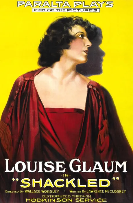 Framed Print : SHACKLED, Louise Glaum on poster art, 1918