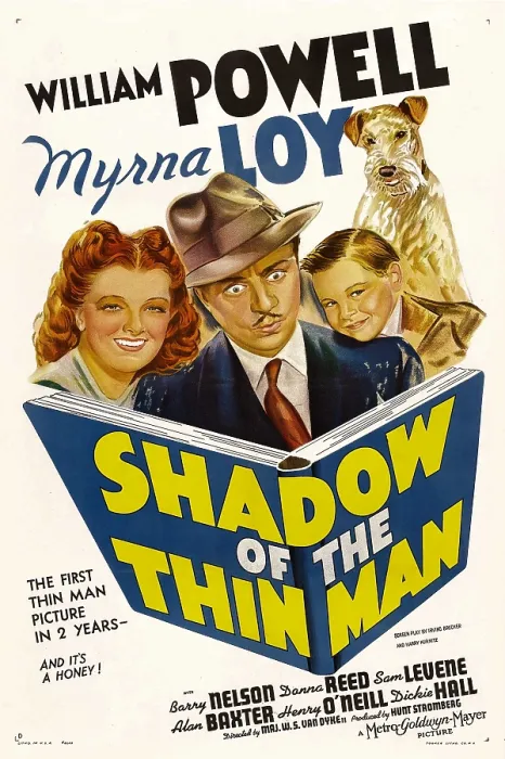 Framed Print : SHADOW OF THE THIN MAN, Myrna Loy, William Powell, Dickie Hall, Asta, 1941