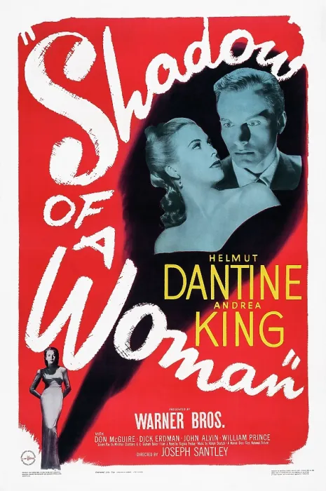Framed Print : SHADOW OF A WOMAN, US poster art, top from left, Andrea King, Helmut Dantine, 1946