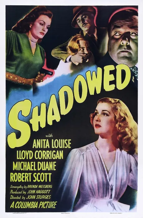 Framed Print : SHADOWED, US poster art, from left: Doris Houck, Terry Moore, Wilton Graff, Lloyd Corrigan, Anita Louise, 1946 Framed Print : SHADOWED, US poster art, from left: Doris Houck, Terry Moore, Wilton Graff, Lloyd Corrigan, Anita Louise, 1946
