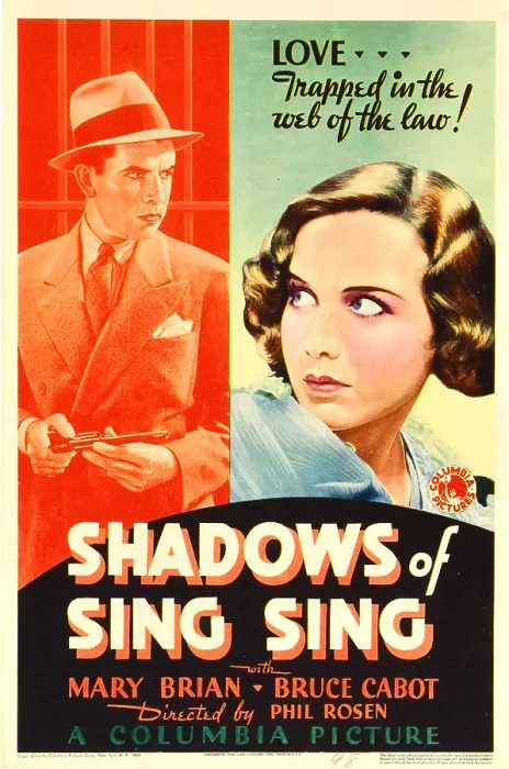 Framed Print : SHADOWS OF SING SING, from left: Bruce Cabot, Mary Brian on midget window card, 1933