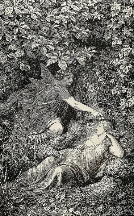 Framed Print : SHAKESPEARE, William (1564-1616). Illustration for William Shakespeare's work 'A Midsummer Night's Dream', written in 1594. Scene with Oberon and Titania Framed Print : SHAKESPEARE, William (1564-1616). Illustration for William Shakespeare's work 'A Midsummer Night's Dream', written in 1594. Scene with Oberon and Titania