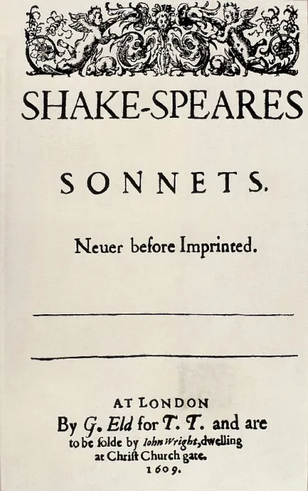 Framed Print : SHAKESPEARE, William (1564-1616). Title page of the first edition of William Shakespeare's 'Sonnets', published in London in 1609. FRANCE. Paris. National Library