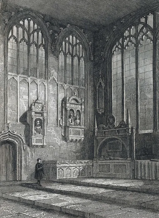Framed Print : SHAKESPEARE, William (1564-1616). Tomb of Shakespeare in the Church of Stratford-on-Avon. Engraving. AISA / Everett Collection**US SALES ONLY**