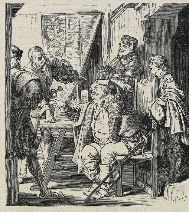 Framed Print : SHAKESPEARE, William (1564-1616). Illustration for William Shakespeare's work 'The Merry Wives of Windsor', written in 1599