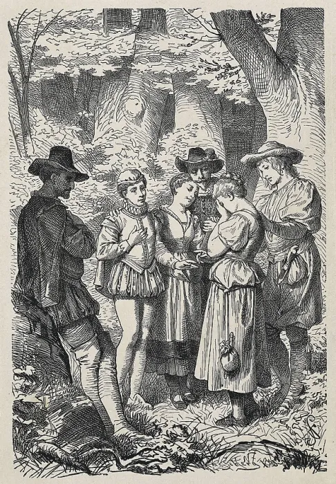 Framed Print : SHAKESPEARE, William (1564-1616). Illustration for William Shakespeare's work 'As you like', written between 1599 and 1600