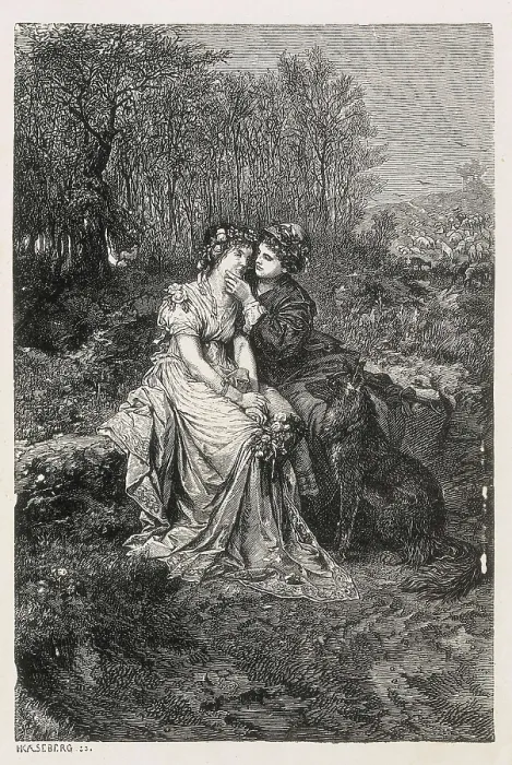 Framed Print : SHAKESPEARE, William (1564-1616). Illustration for William Shakespeare's work 'The Winter's Tale', written in 1610. Engraving from the 19th c. Engraving