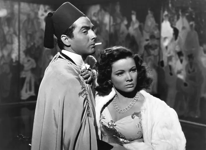 Framed Print : THE SHANGHAI GESTURE, from left: Victor Mature, Gene Tierney, 1941