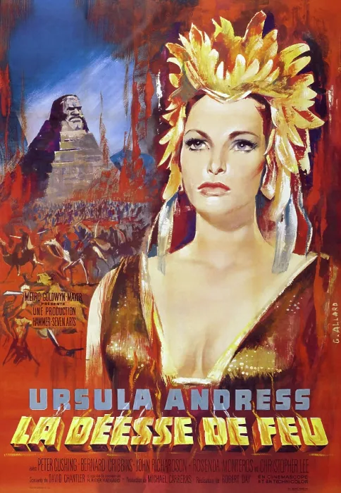 Framed Print : SHE, (aka LA DEESSE DE FEU), French poster, Ursula Andress, 1965