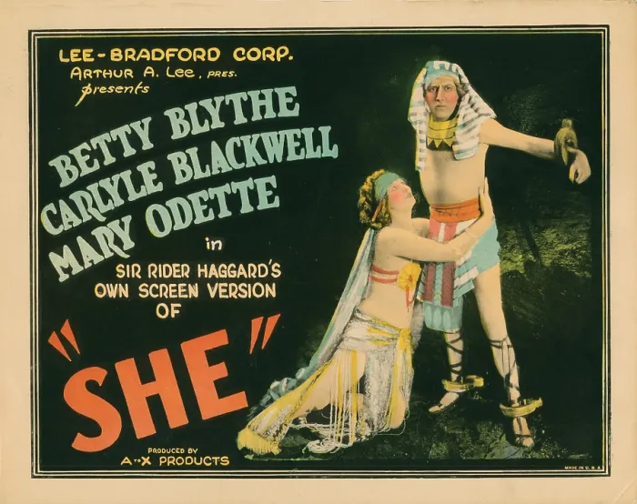 Framed Print : SHE, from left: Betty Blythe, Carlyle Blackwell, 1925