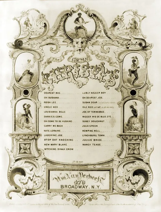 Framed Print : Sheet music cover advertising the songs of the Christy Minstrels Framed Print : Sheet music cover advertising the songs of the Christy Minstrels