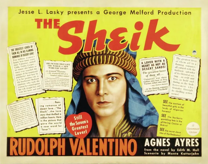 Framed Print : THE SHEIK, (re-issue 1938 half-sheet poster), Rudolph Valentino, 1921 Framed Print : THE SHEIK, (re-issue 1938 half-sheet poster), Rudolph Valentino, 1921