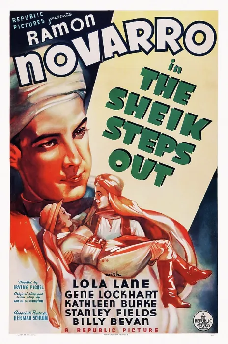 Framed Print : THE SHEIK STEPS OUT, US poster art, Lola Lane, Ramon Novarro, 1937 Framed Print : THE SHEIK STEPS OUT, US poster art, Lola Lane, Ramon Novarro, 1937