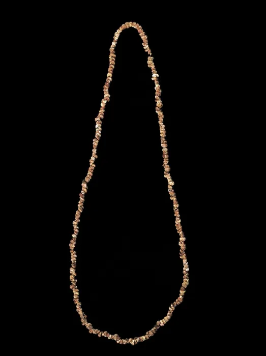 Framed Print : Shell necklace. Upper Paleolithic. Decorative Arts. SPAIN. Barcelona. Archaeology Museum of Catalonia. Proc: SPAIN. CATALONIA. Seriny. Reclau Viver Cave
