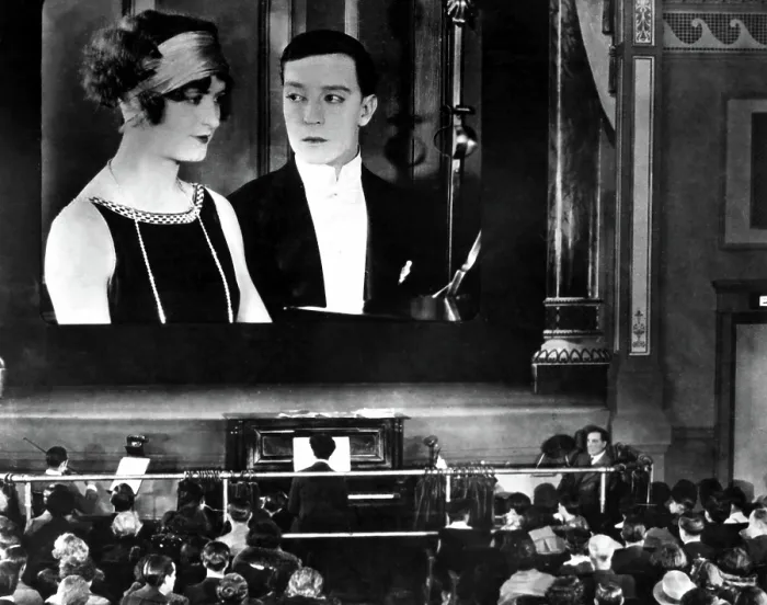 Framed Print : SHERLOCK JR. Kathryn McGuire, Buster Keaton, 1924, movie theater