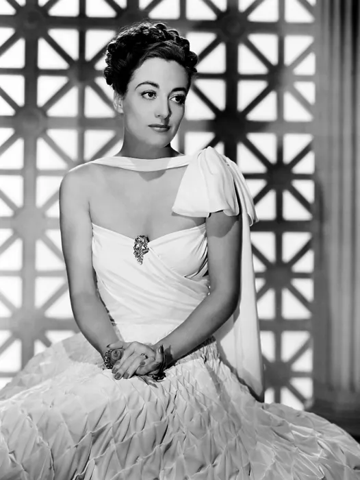 Framed Print : THE SHINING HOUR, Joan Crawford, in a white silk gown with quilted skirt by Adrian, 1938 Framed Print : THE SHINING HOUR, Joan Crawford, in a white silk gown with quilted skirt by Adrian, 1938