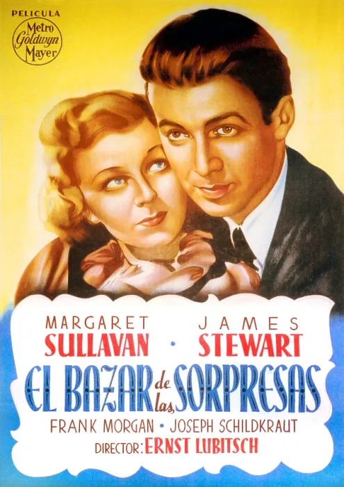 Framed Print : THE SHOP AROUND THE CORNER, (aka EL BAZAR DE LAS SORPRESAS), Spanish poster art, from left: Margaret Sullavan, James Stewart, 1940 Framed Print : THE SHOP AROUND THE CORNER, (aka EL BAZAR DE LAS SORPRESAS), Spanish poster art, from left: Margaret Sullavan, James Stewart, 1940