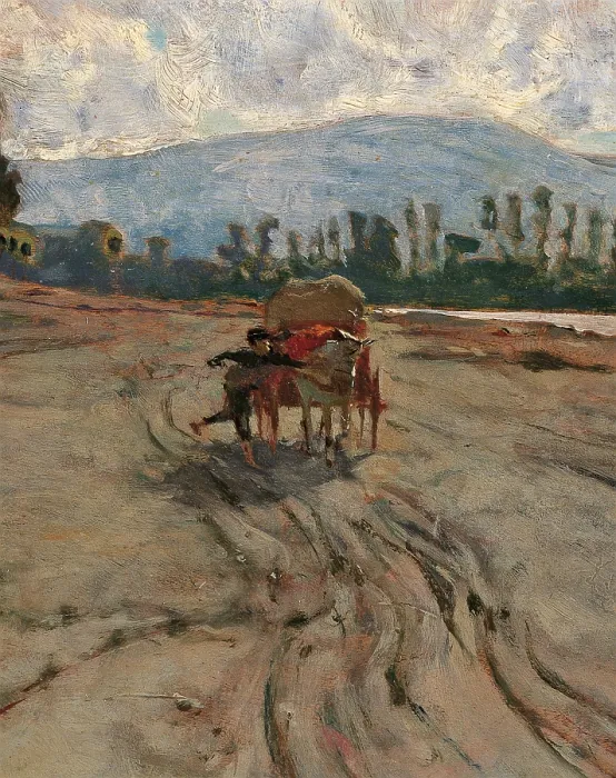 Framed Print : On Shore of the Arno River, by Telemaco Signorini, 1863 - 1865, 19th Century, oil on board, cm 19 x 33 - Italy, Tuscany, Florence, Palazzo Pitti, Gallery of Modern Art. Detail Framed Print : On Shore of the Arno River, by Telemaco Signorini, 1863 - 1865, 19th Century, oil on board, cm 19 x 33 - Italy, Tuscany, Florence, Palazzo Pitti, Gallery of Modern Art. Detail