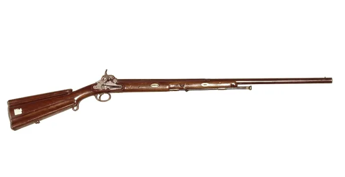 Framed Print : Shotgun with outside spring. 'Antonio Larraaga en Eibar' (19th c.). SPAIN. Vitoria. Museum of the Armera (armoury). AISA / Everett Collection**US SALES ONLY**