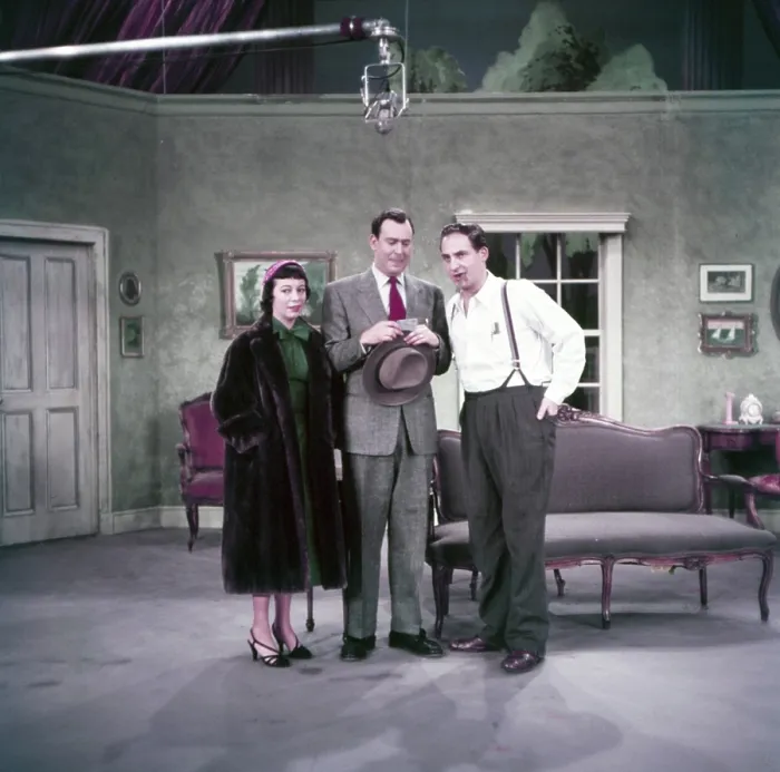 Framed Print : YOUR SHOW OF SHOWS, from left: Imogene Coca, Carl Reiner, Sid Caesar, 1950-54