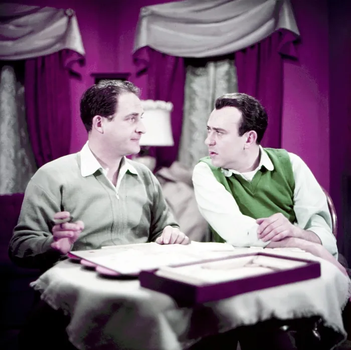 Framed Print : YOUR SHOW OF SHOWS, from left: Sid Caesar, Carl Reiner, 1950-54