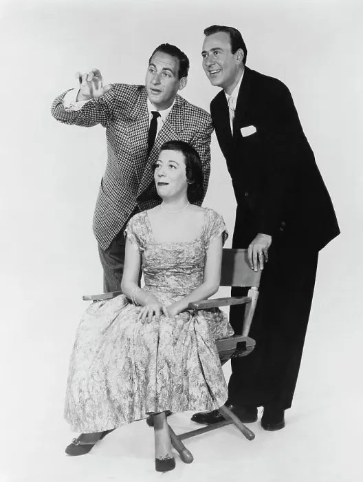 Framed Print : YOUR SHOW OF SHOWS, from left: Sid Caesar, Imogene Coca (seated), Carl Reiner, 1950-1954 Framed Print : YOUR SHOW OF SHOWS, from left: Sid Caesar, Imogene Coca (seated), Carl Reiner, 1950-1954